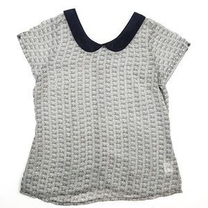 Elegant Black and Gray Women's Blouse